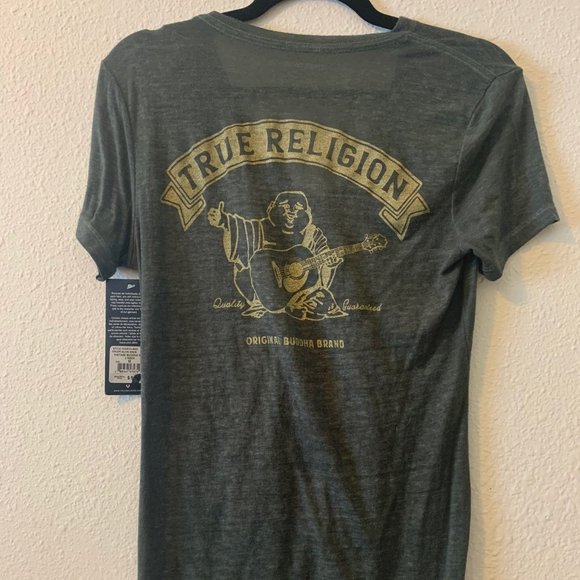 Short Sleeve V Neck True Religion - Picture 1 of 3